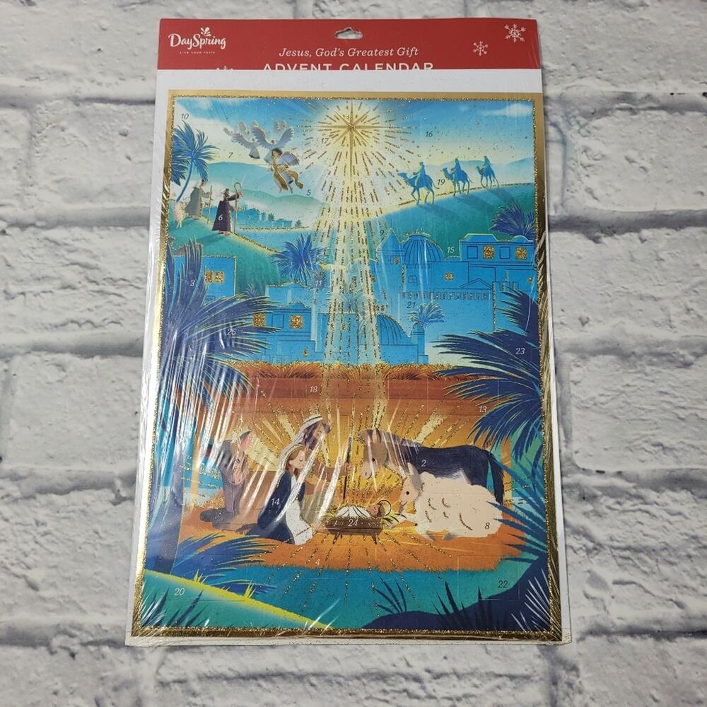 DaySpring Advent Calendar Jesus God's Greatest Gift mailing envelope & easel